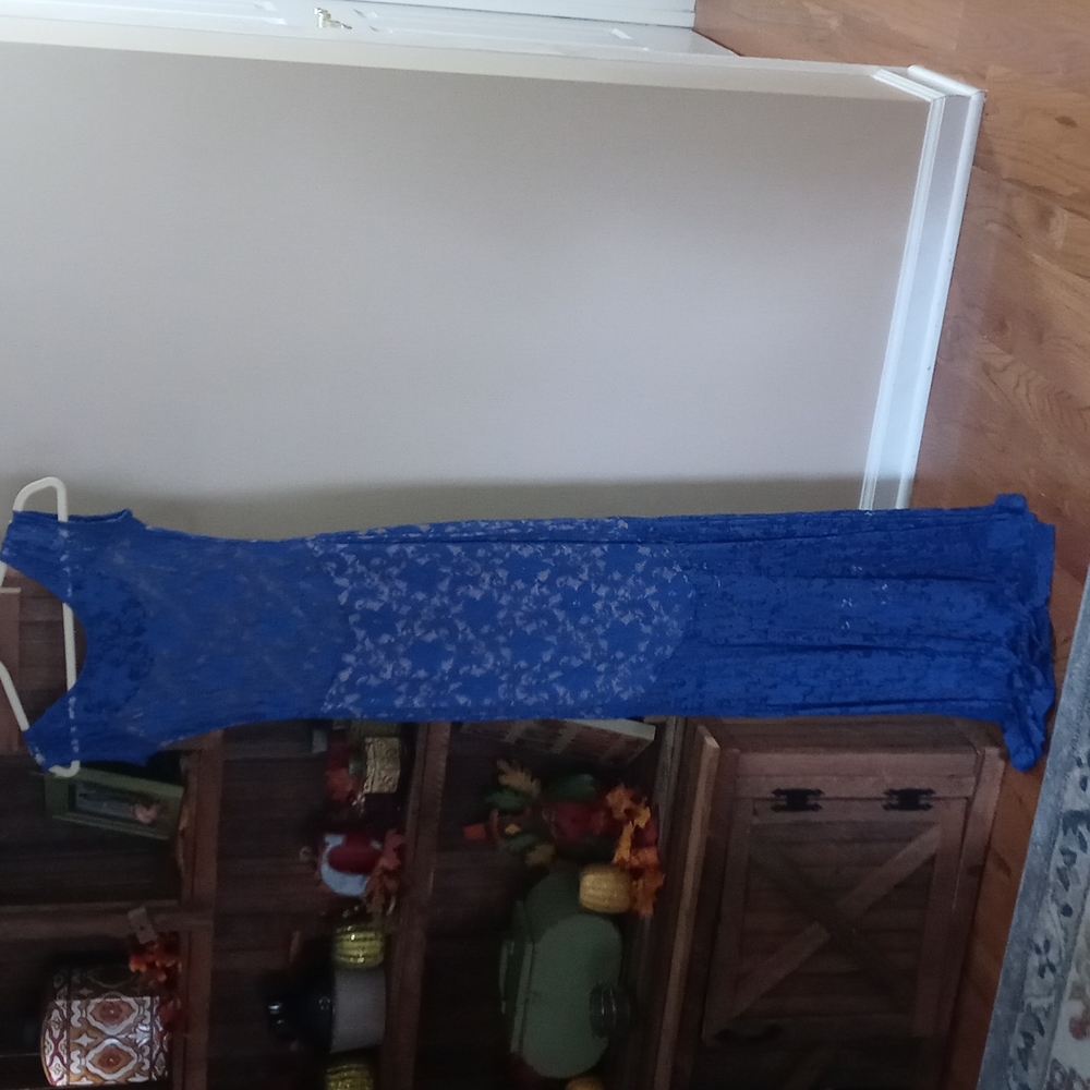 Blue lace dress